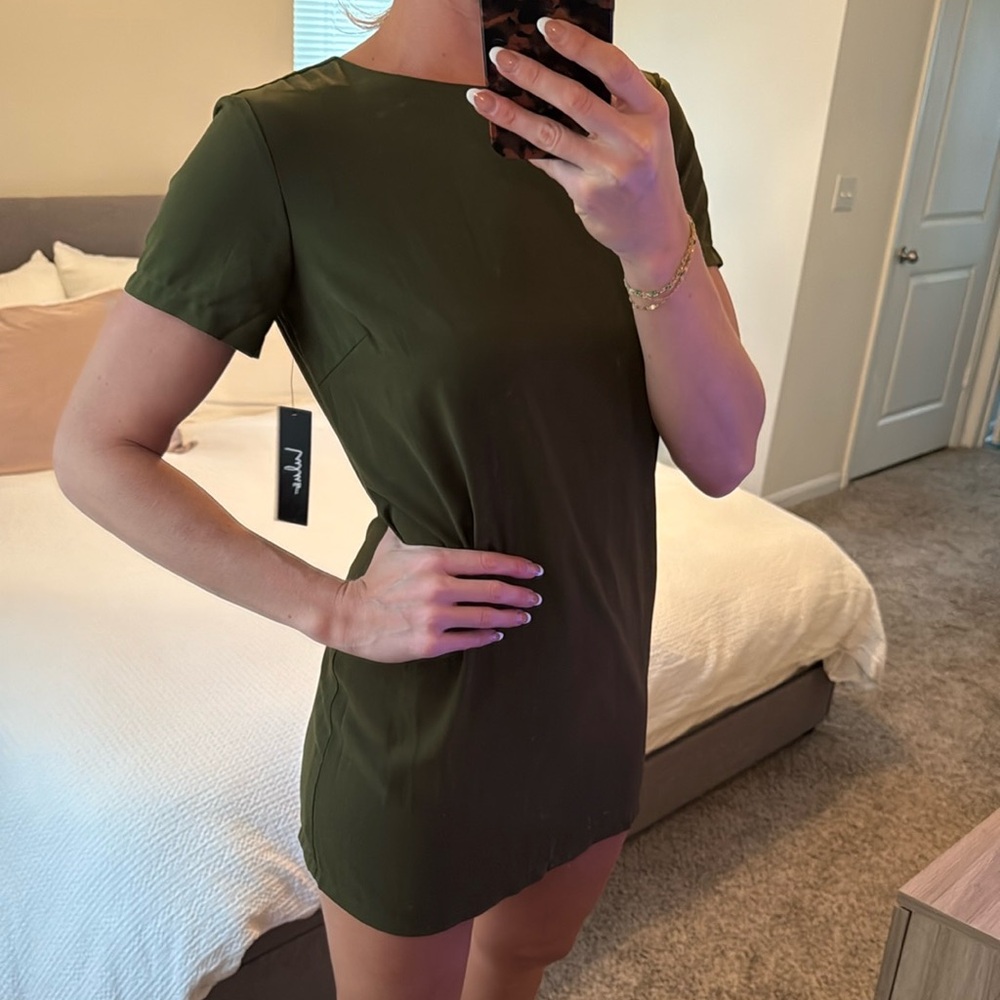 Simple Olive Green Mini Lulus Dress
